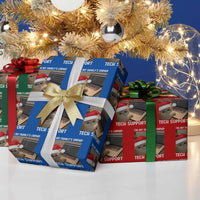 Funny Tech Support Cat Christmas Wrapping Paper Roll - undefined