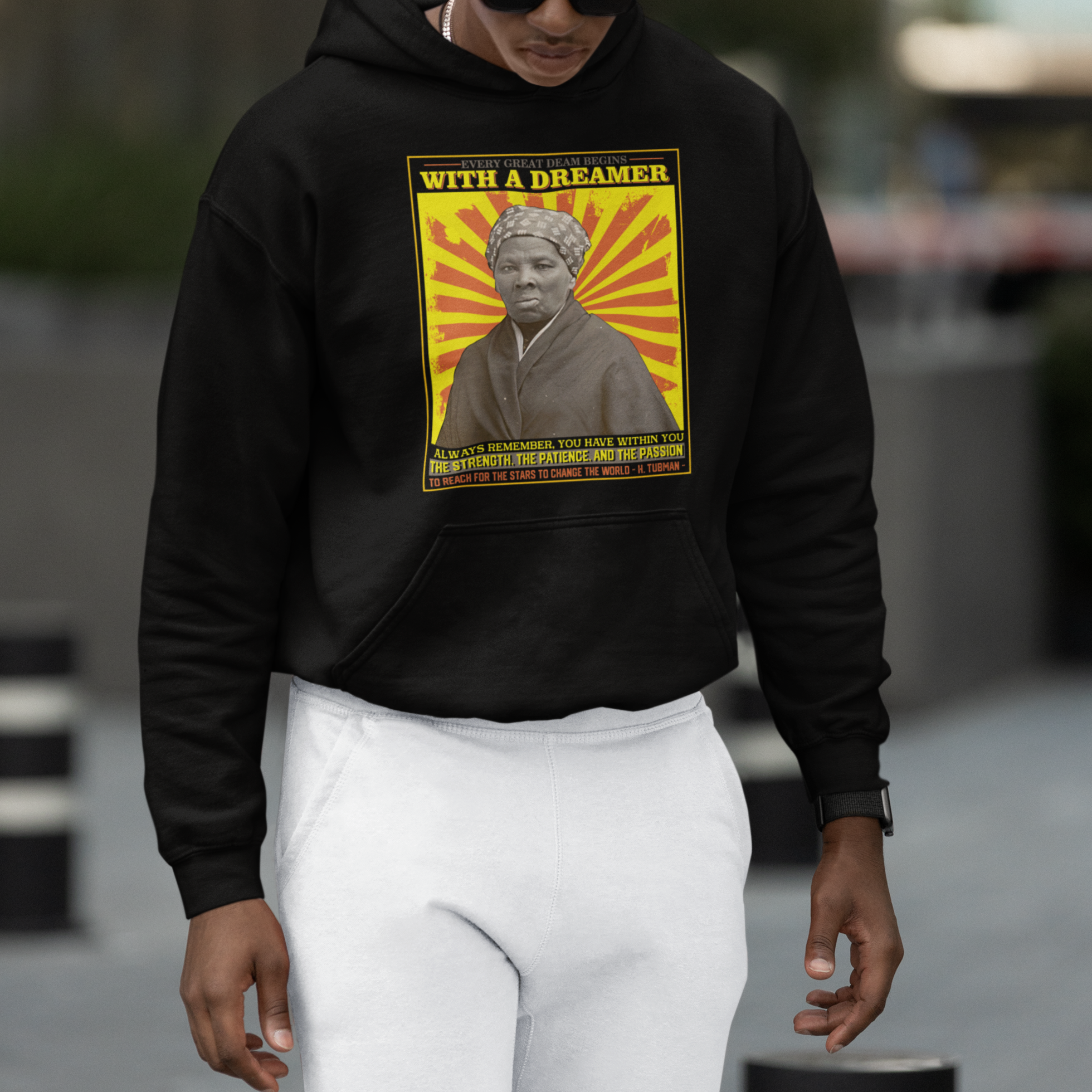 Harriet Tubman Hoodie Every Great Dream Begins With A Dreamer Black History Month - Wonder Print Shop