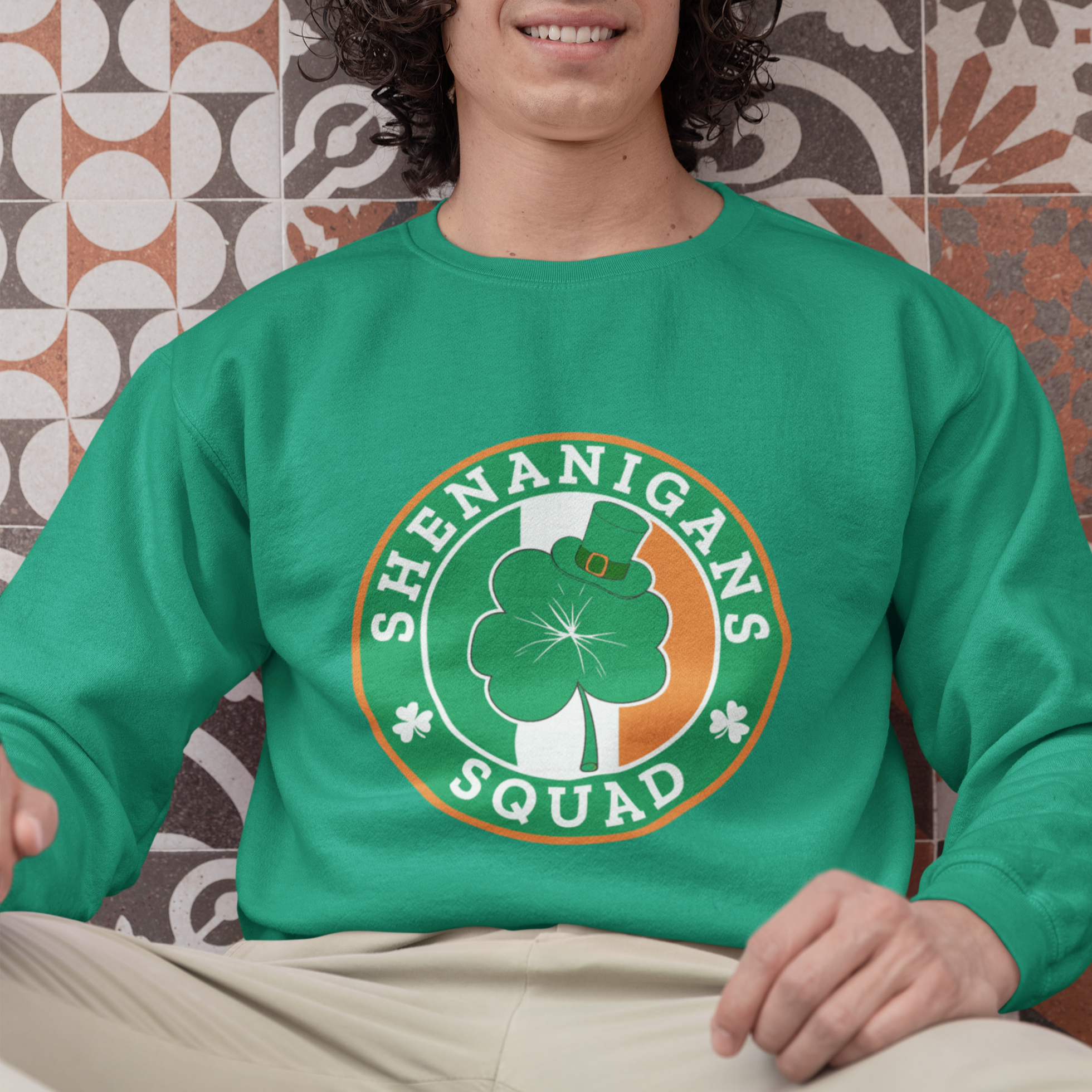 St. Patrick's Day Sweatshirt Shenanigans Squad Funny Matching Group - Wonder Print Shop