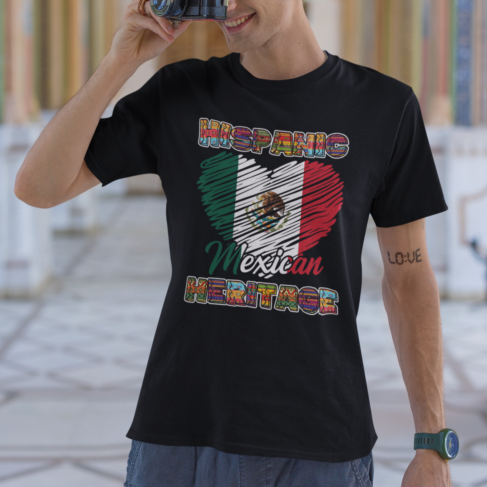 Hispanic Mexican Heritage T Shirt Mexico Flag Latina Pride TS02