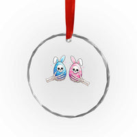 Gothic Easter Gift Crystal Glass Ornament Skeleton Hands Holding Easter Eggs