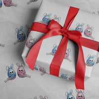 Gothic Easter Gift Wrapping Paper Roll Skeleton Hands Holding Easter Eggs
