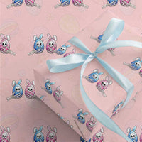 Gothic Easter Gift Wrapping Paper Roll Skeleton Hands Holding Easter Eggs