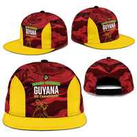 Guyana Cricket Snapback Cap Go Amazon Warriors Marble Pattern - Wonder Print Shop