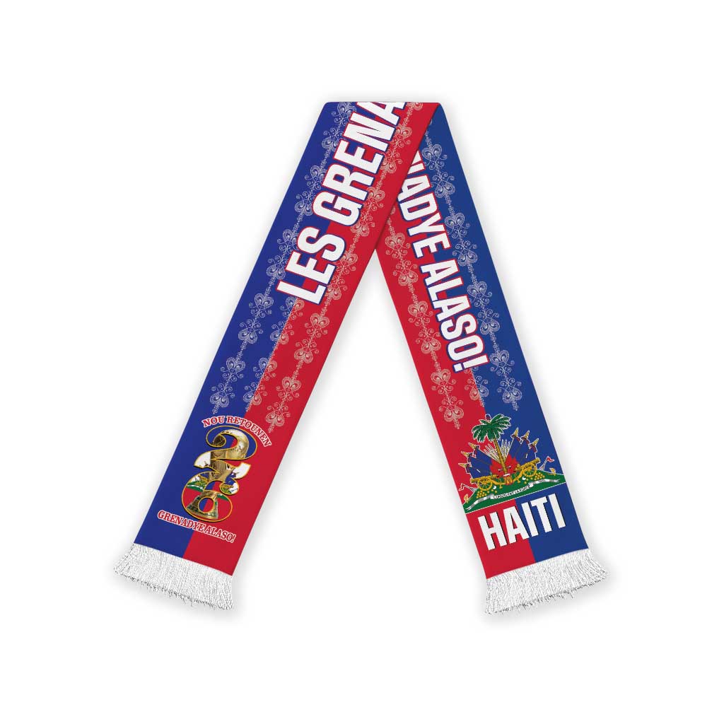 Haiti 2026 Football Soccer Scarf Allez Les Grenadiers Veve Vodou
