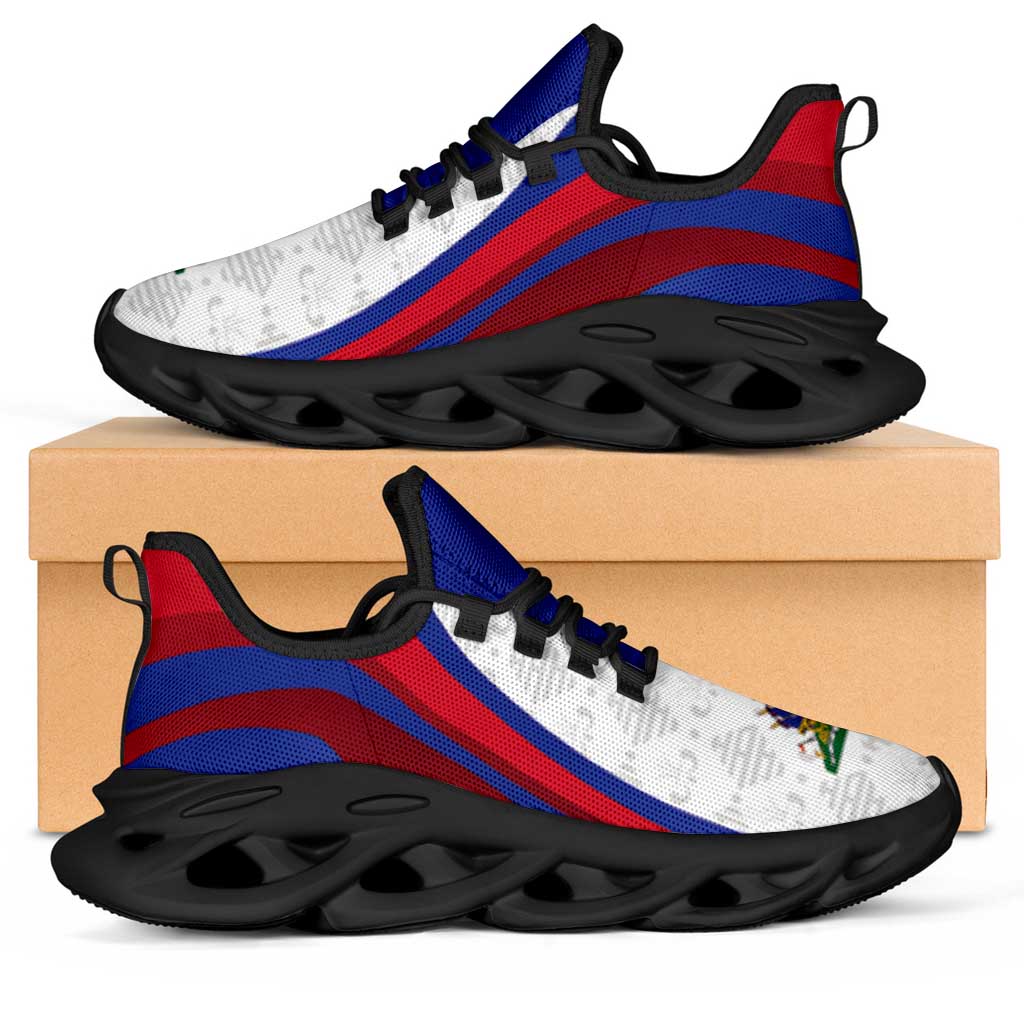 Haiti Football Clunky Sneakers Flag-Inspired Curve Style