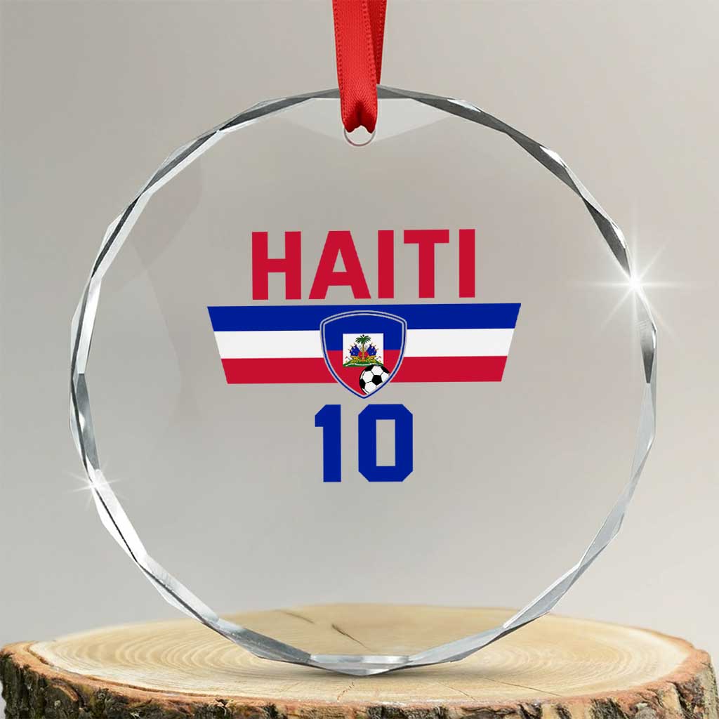 Haiti Haitian Flag Crystal Glass Ornament Proud Haitienne Cheer Country Favorite Spirit Game Caribbean Souvenir