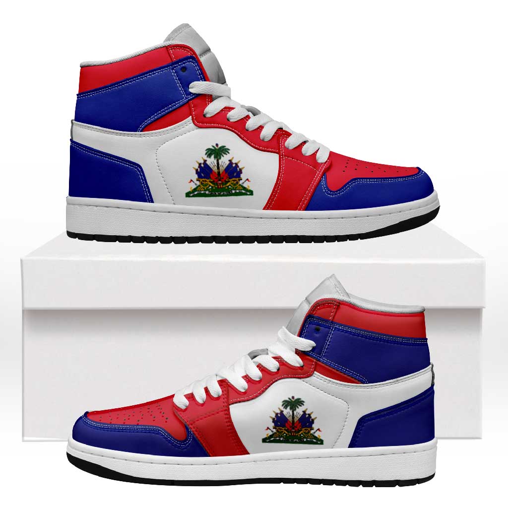 Haiti High Sneakers AJ1 Classic National Flag Style - Wonder Print Shop