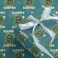 Happy 420 Easter Wrapping Paper Roll Funny Smoking Easter Bunny