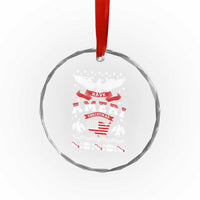 Have Ameri-Xmas USA Patriotic Eagle Xmas Crystal Glass Ornament TS09
