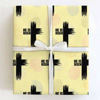 He Is Risen Wrapping Paper Roll Christian Easter Cross