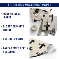 He Is Risen Wrapping Paper Roll Christian Easter Cross