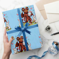 Jersey Devil Easter Egg Hunt Wrapping Paper Roll Funny Pine Barrens Folklore Gift