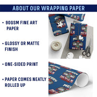 Jersey Devil Wrapping Paper Roll Merry Devils Xmas Cryptid Gift - Wonder Print Shop