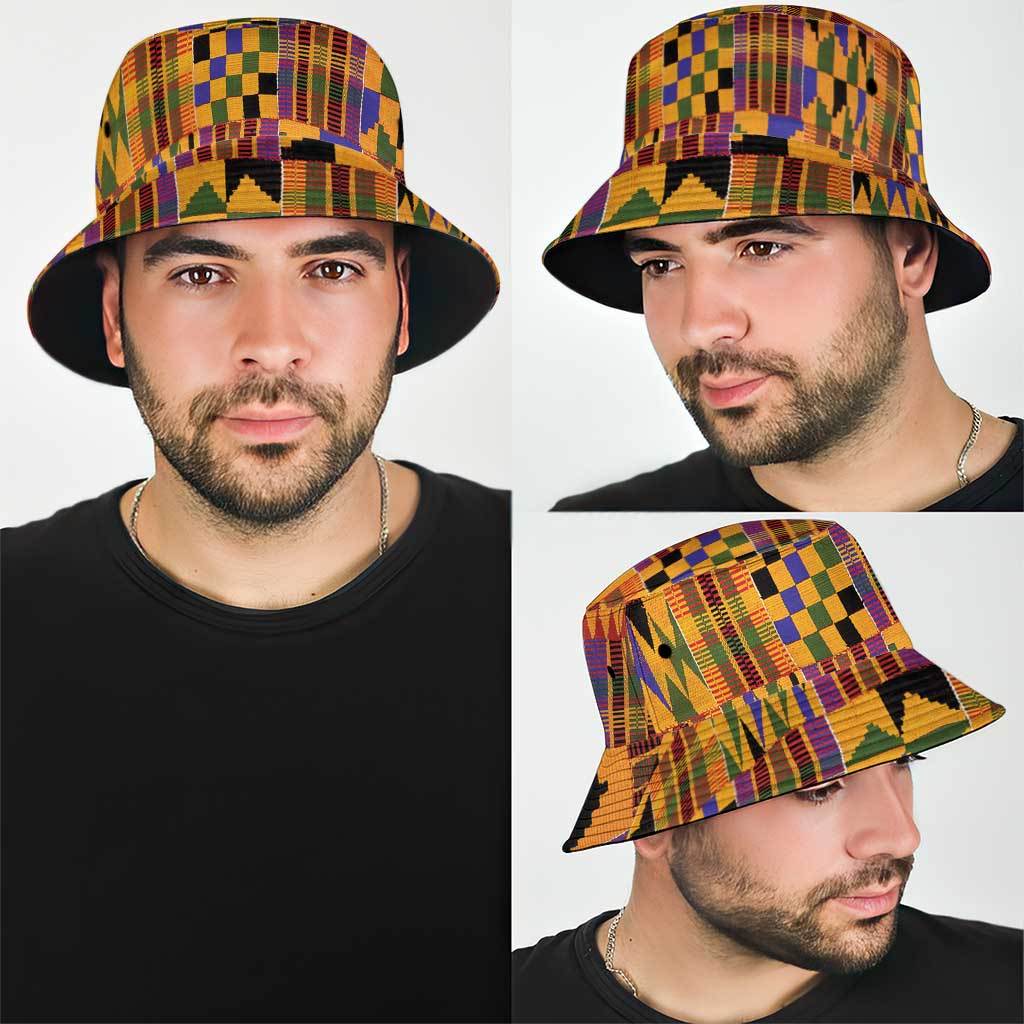 Kente African Pattern Bucket Hat - Wonder Print Shop
