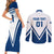 Finland Hockey 2024 Couples Matching Short Sleeve Bodycon Dress and Long Sleeve Button Shirt Come on Leijonat - Wonder Print Shop