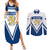 Finland Hockey 2024 Couples Matching Summer Maxi Dress and Long Sleeve Button Shirt Come on Leijonat - Wonder Print Shop