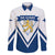 Finland Hockey 2024 Family Matching Off Shoulder Short Dress and Hawaiian Shirt Come on Leijonat - Wonder Print Shop