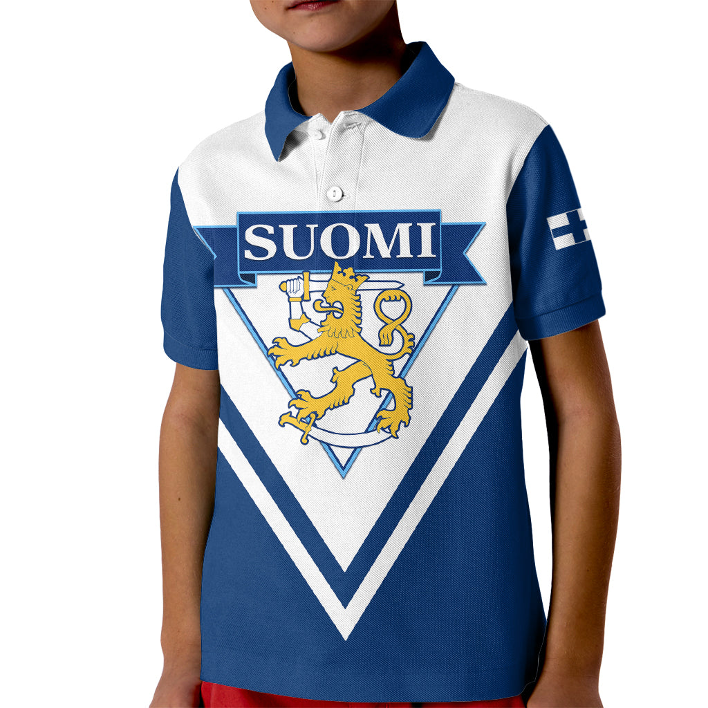 Finland Hockey 2024 Kid Polo Shirt Come on Leijonat - Wonder Print Shop