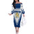 Finland Hockey 2024 Off The Shoulder Long Sleeve Dress Come on Leijonat - Wonder Print Shop