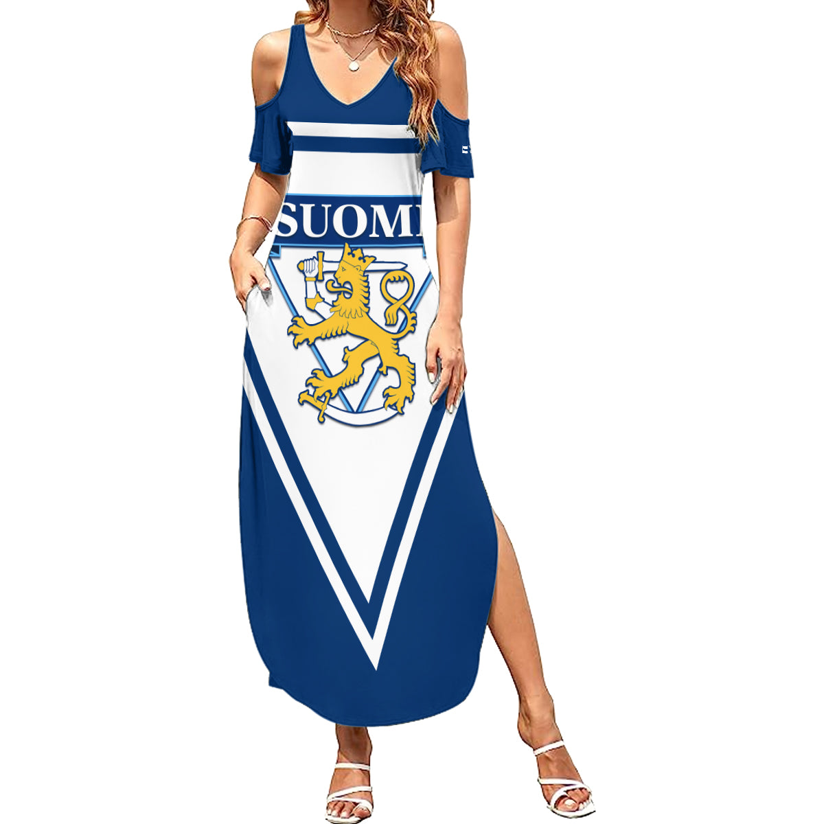 Finland Hockey 2024 Summer Maxi Dress Come on Leijonat