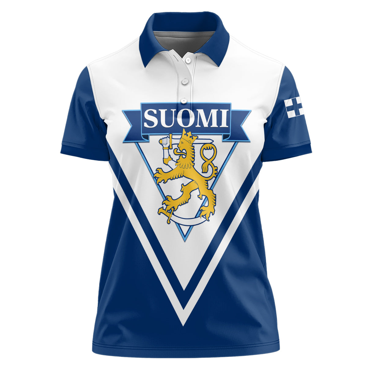 Finland Hockey 2024 Women Polo Shirt Come on Leijonat