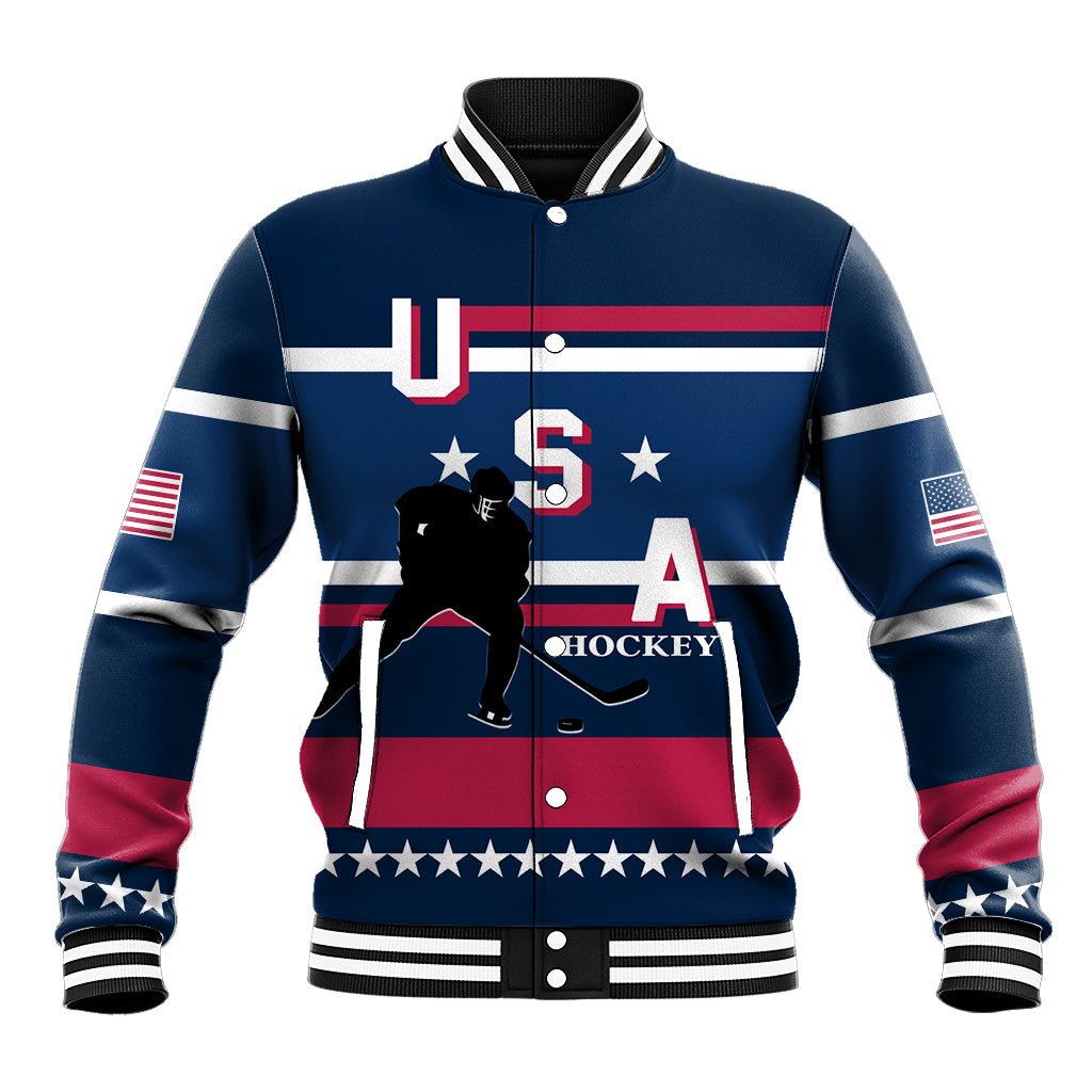 USA Hockey 2024 Baseball Jacket Go Team USA - Wonder Print Shop