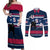 USA Hockey 2024 Couples Matching Off Shoulder Maxi Dress and Long Sleeve Button Shirt Go Team USA - Wonder Print Shop