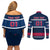 USA Hockey 2024 Couples Matching Off Shoulder Short Dress and Long Sleeve Button Shirt Go Team USA - Wonder Print Shop