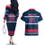 USA Hockey 2024 Couples Matching Off The Shoulder Long Sleeve Dress and Hawaiian Shirt Go Team USA - Wonder Print Shop