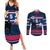 USA Hockey 2024 Couples Matching Summer Maxi Dress and Long Sleeve Button Shirt Go Team USA - Wonder Print Shop