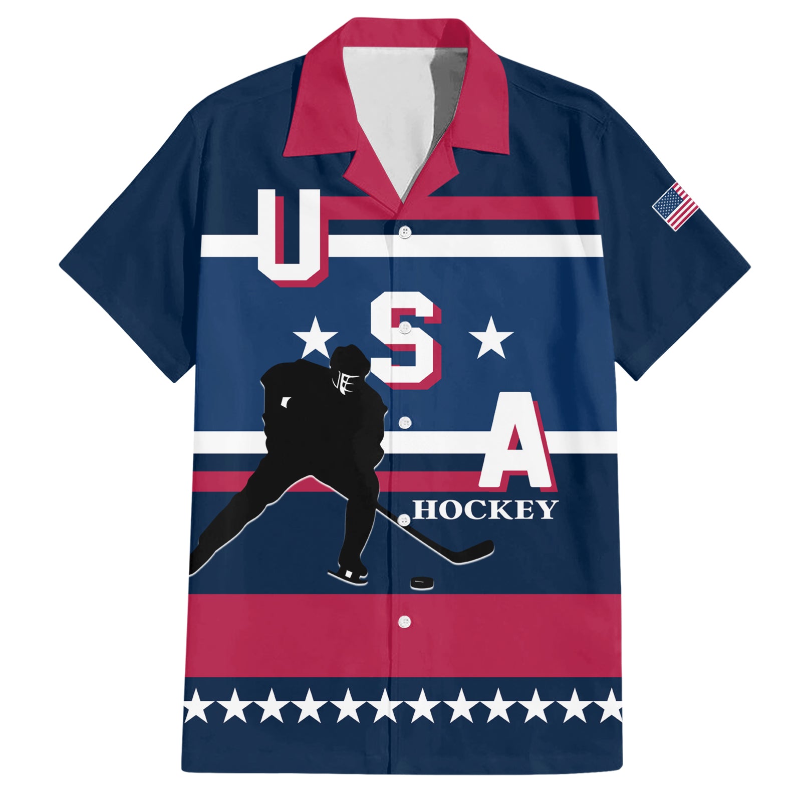 USA Hockey 2024 Hawaiian Shirt Go Team USA - Wonder Print Shop