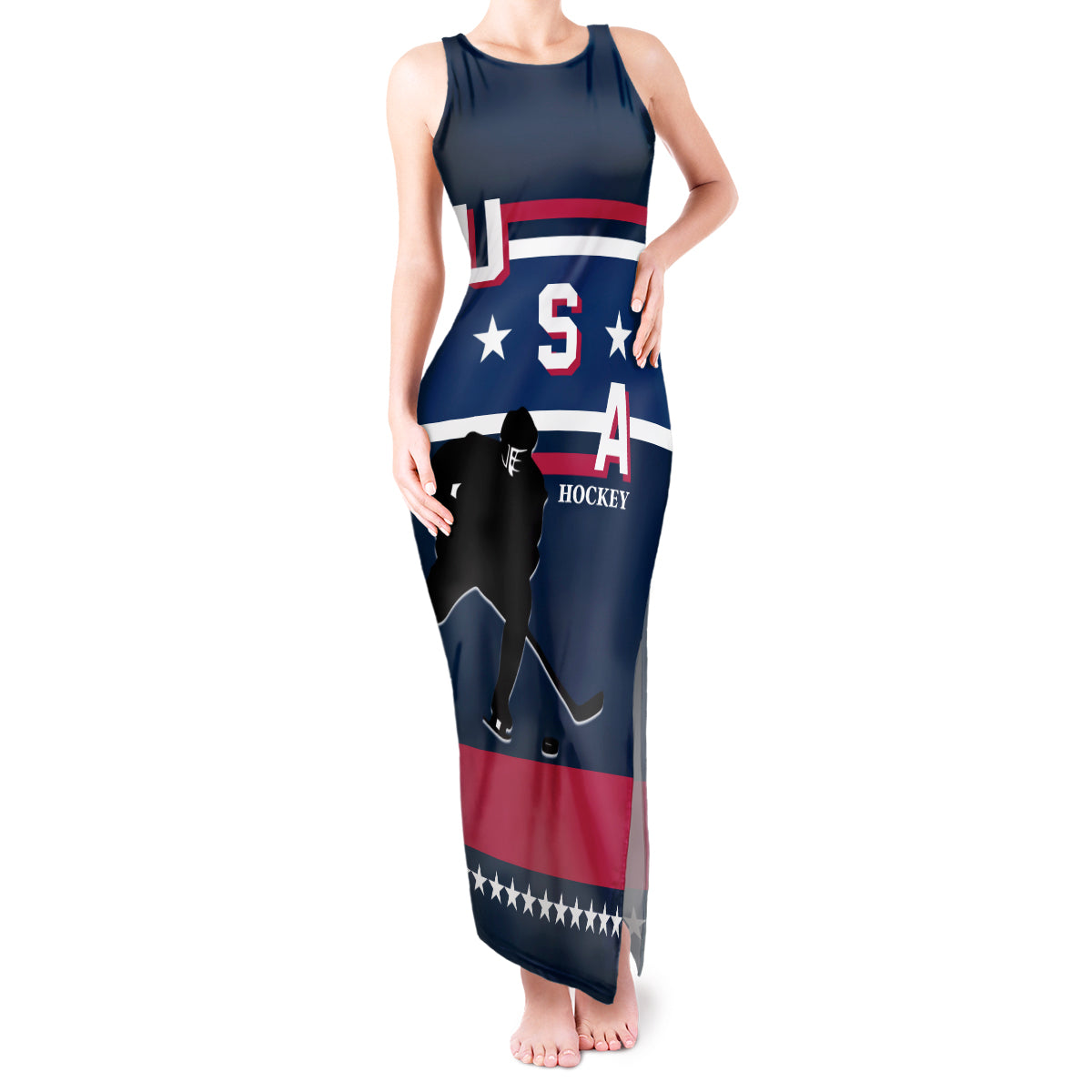 USA Hockey 2024 Tank Maxi Dress Go Team USA