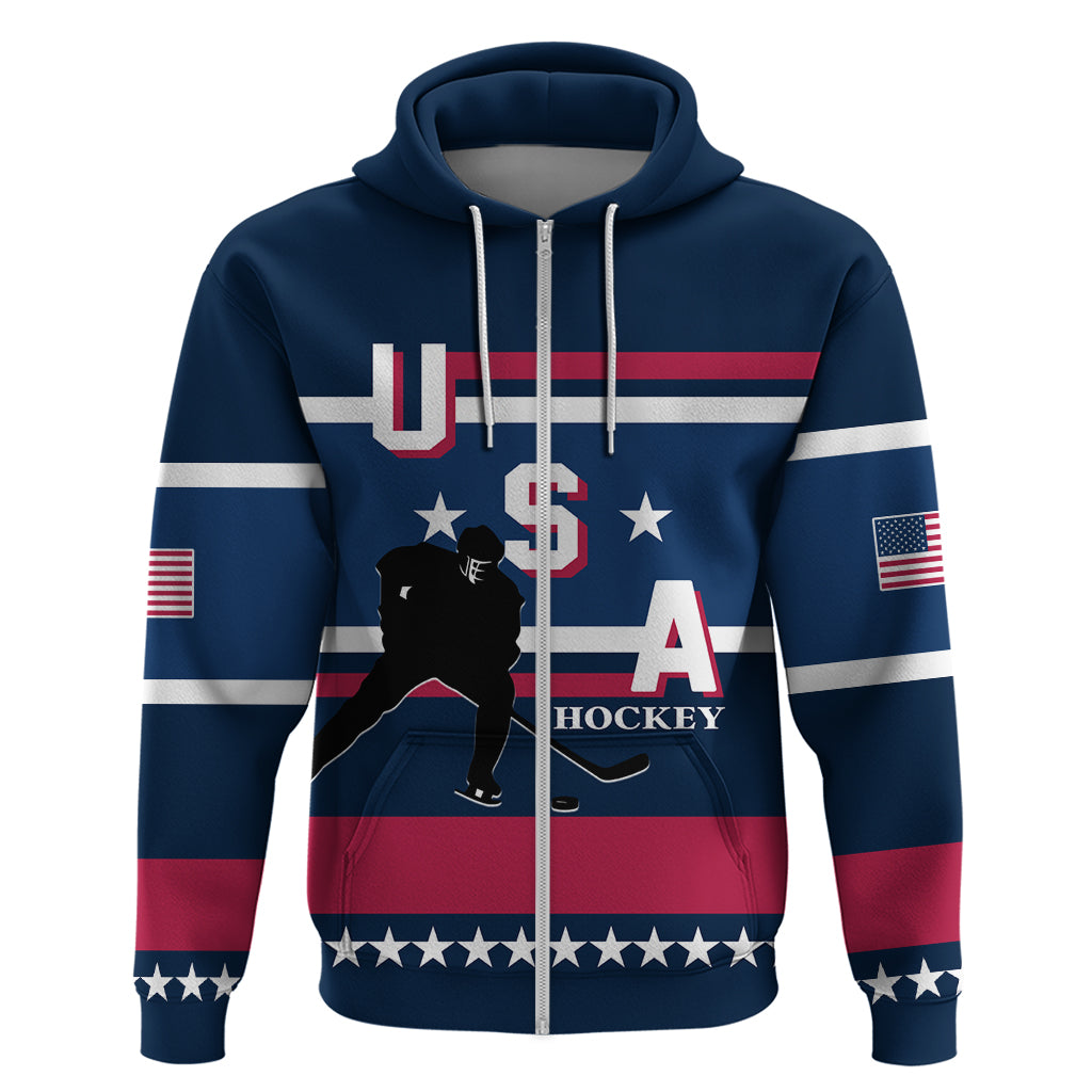 USA Hockey 2024 Zip Hoodie Go Team USA - Wonder Print Shop