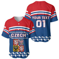 Set of red and blue baseball jerseys showing front and back: crest, YOUR TEXT, 01