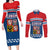 Czech Hockey 2024 Couples Matching Long Sleeve Bodycon Dress and Long Sleeve Button Shirt Come on Czechia - Wonder Print Shop