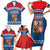 Czech Hockey 2024 Family Matching Short Sleeve Bodycon Dress and Hawaiian Shirt Come on Czechia - Wonder Print Shop