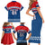 Czech Hockey 2024 Family Matching Short Sleeve Bodycon Dress and Hawaiian Shirt Come on Czechia - Wonder Print Shop