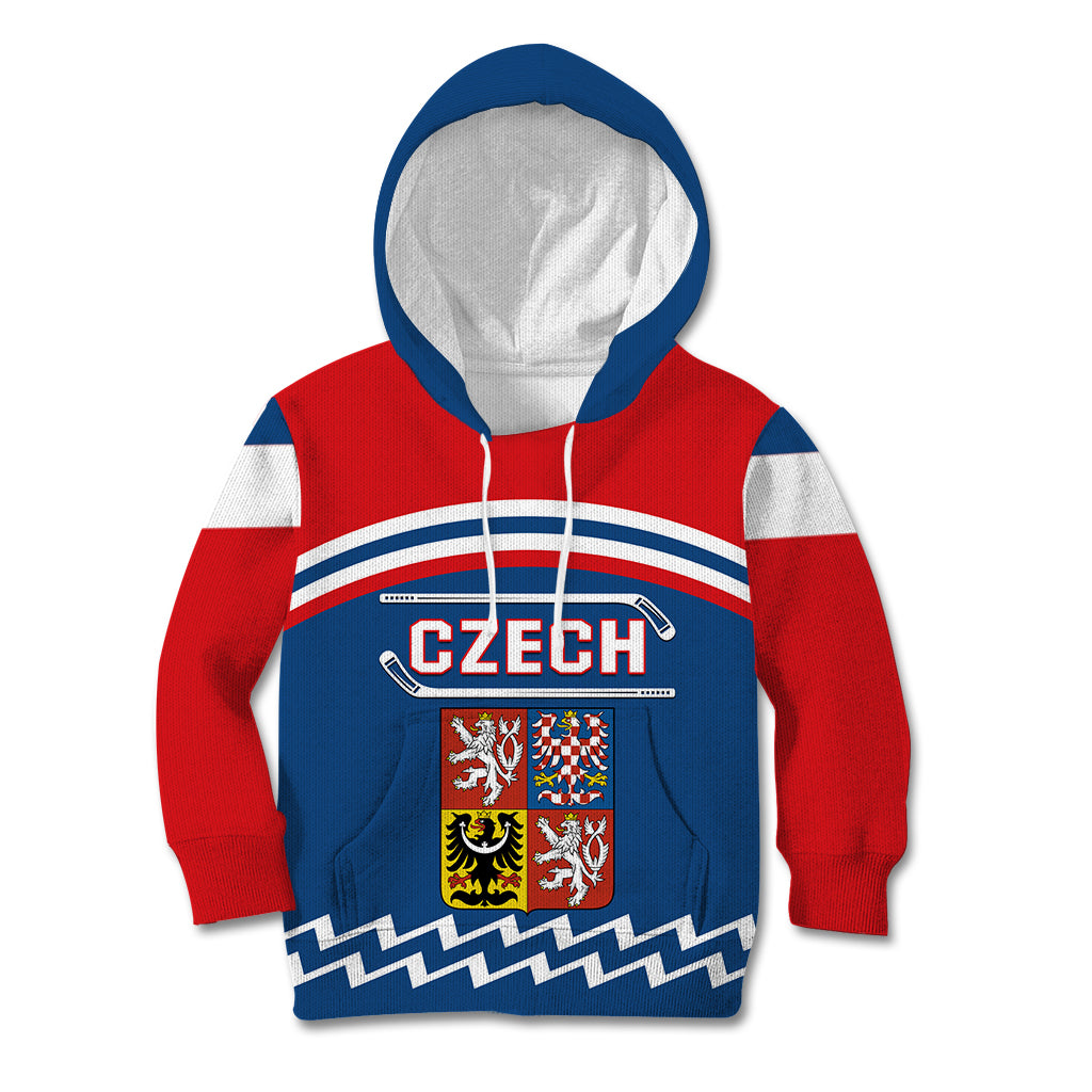 Czech Hockey 2024 Kid Hoodie Come on Czechia - Wonder Print Shop