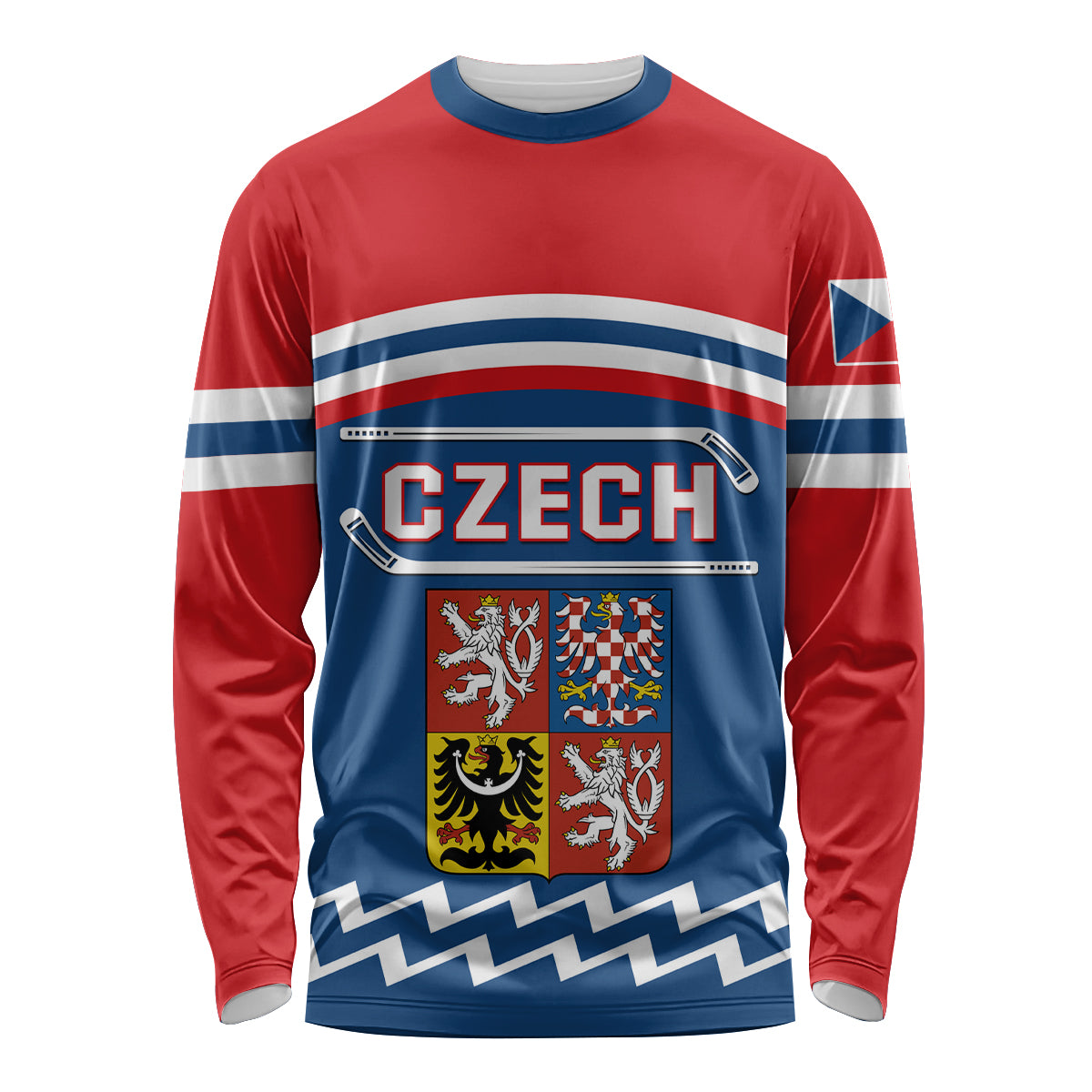 Czech Hockey 2024 Long Sleeve Shirt Come on Czechia - Wonder Print Shop