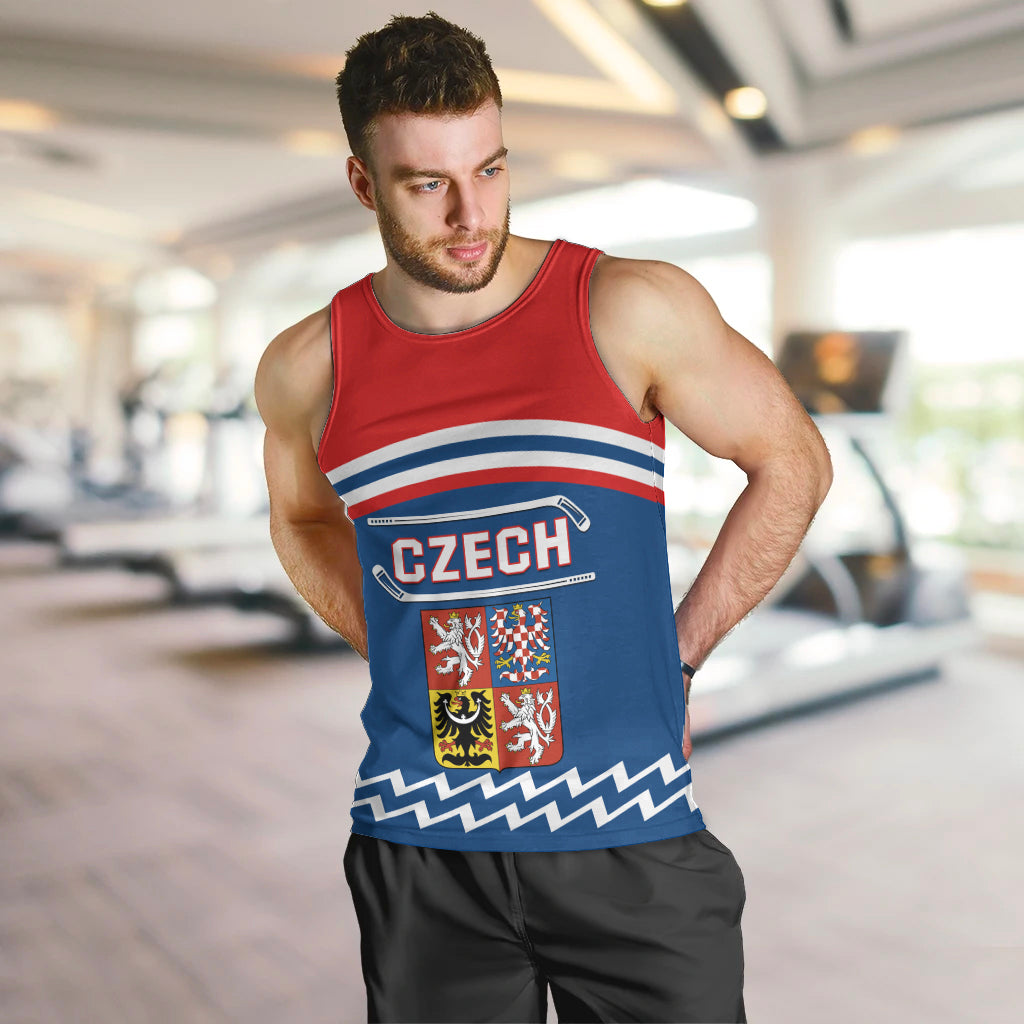 Czech Hockey 2024 Men Tank Top Come on Czechia - Wonder Print Shop