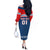 Czech Hockey 2024 Off The Shoulder Long Sleeve Dress Come on Czechia - Wonder Print Shop