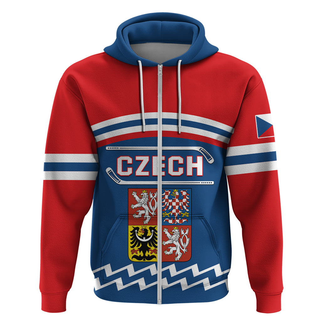 Czech Hockey 2024 Zip Hoodie Come on Czechia