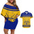 Sweden Hockey 2024 Couples Matching Off Shoulder Short Dress and Hawaiian Shirt Tre Kronor Come on - Wonder Print Shop