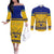 Sweden Hockey 2024 Couples Matching Off The Shoulder Long Sleeve Dress and Long Sleeve Button Shirt Tre Kronor Come on