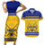 Sweden Hockey 2024 Couples Matching Short Sleeve Bodycon Dress and Hawaiian Shirt Tre Kronor Come on - Wonder Print Shop