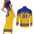 Sweden Hockey 2024 Couples Matching Short Sleeve Bodycon Dress and Long Sleeve Button Shirt Tre Kronor Come on - Wonder Print Shop