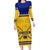 Sweden Hockey 2024 Family Matching Long Sleeve Bodycon Dress and Hawaiian Shirt Tre Kronor Come on - Wonder Print Shop