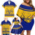 Sweden Hockey 2024 Family Matching Off Shoulder Short Dress and Hawaiian Shirt Tre Kronor Come on - Wonder Print Shop