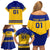 Sweden Hockey 2024 Family Matching Off Shoulder Short Dress and Hawaiian Shirt Tre Kronor Come on - Wonder Print Shop